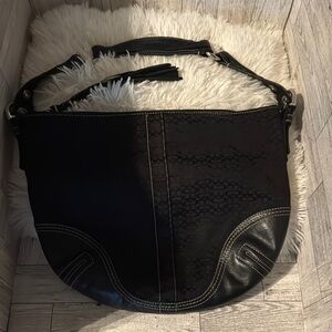 Coach VINTAGE Signature Black Hobo bag